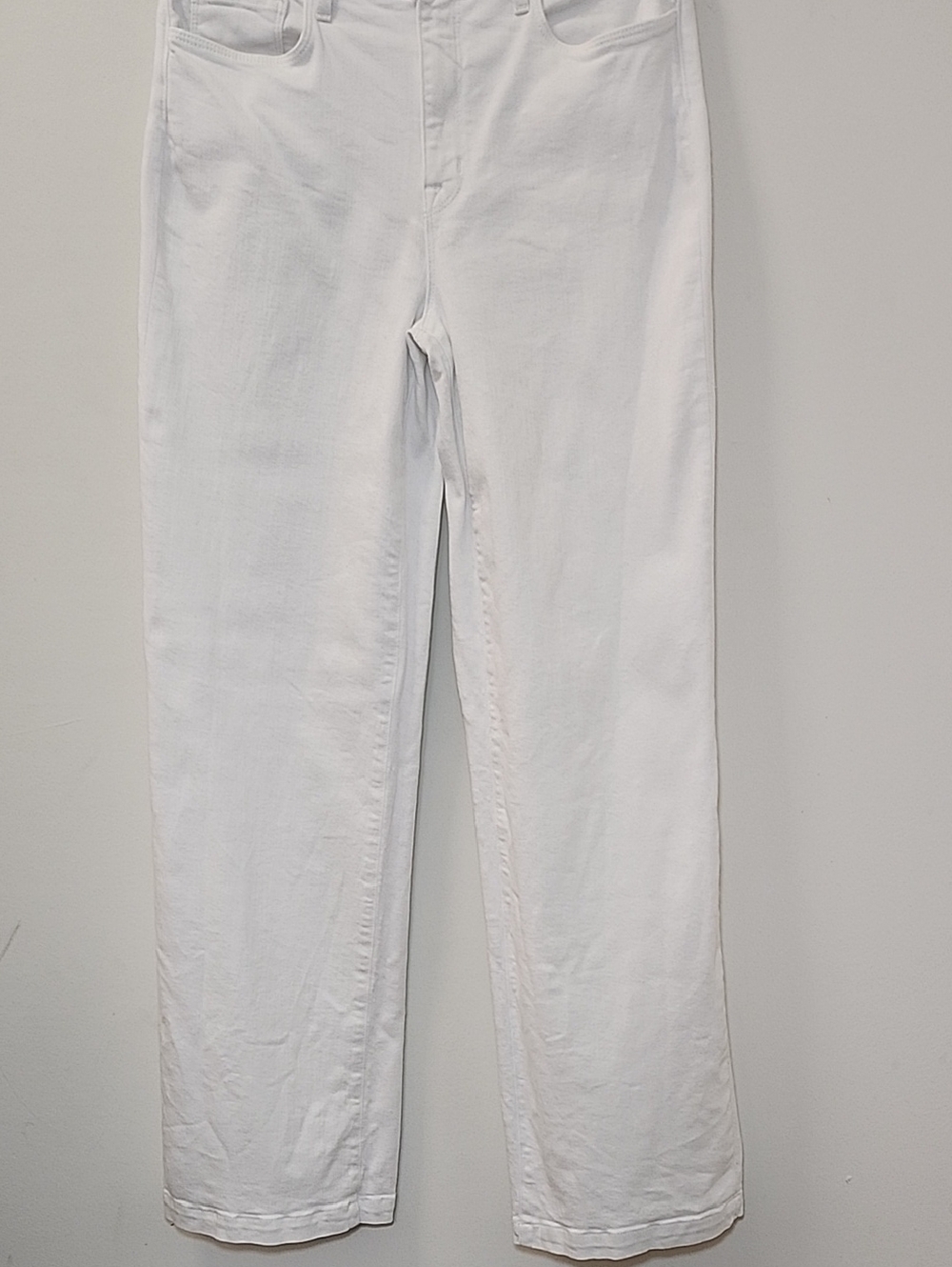 L'AGENCE Strechy  wide-leg High-Rise blanc white jeans RN# 126654 Size 28 - Picture 7 of 16